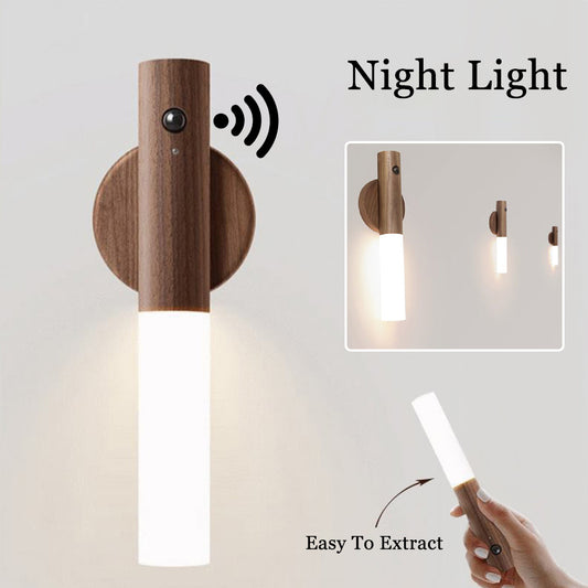 Auto LED Motion Sensor Night Light – USB Magnetic Wall Lamp