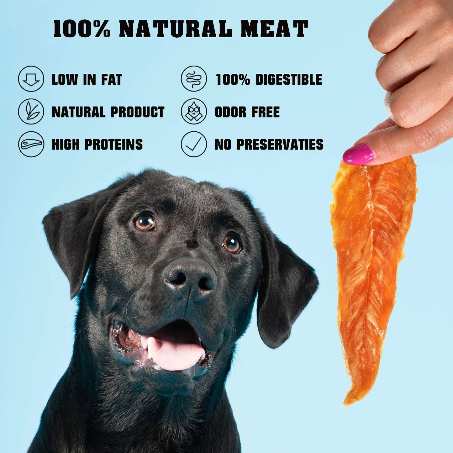 Chicken Jerky Dog Treats – All Natural Grain-Free High Protein Pet Snacks (1.5 lb)