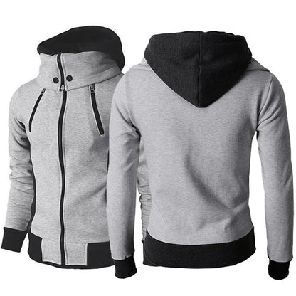 Men's Zip Up Hooded Jacket – Casual Slim Sports Sweatshirt