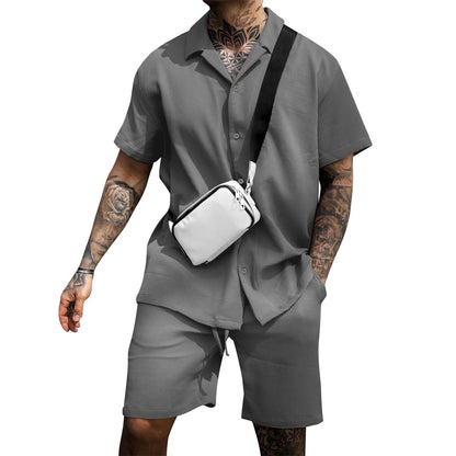 Men’s Casual Polo Short Set – Short Sleeve Shirt & Shorts Two-Piece Summer Outfit