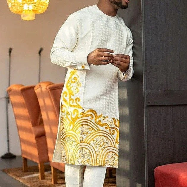 Men’s Printed Leisure Set – Shirt & Pants