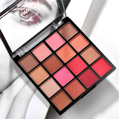 16-Color Pearlescent Eyeshadow Palette – Shimmer Makeup Kit