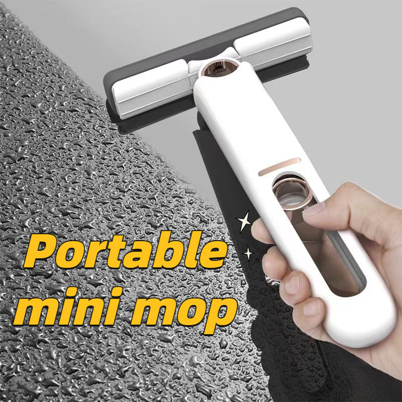 Portable Self-Squeeze Mini Mop – Hand-Free Cleaning Tool for Home & Car
