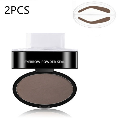 Eyebrow Powder Stamp & Stencil Kit Waterproof Makeup