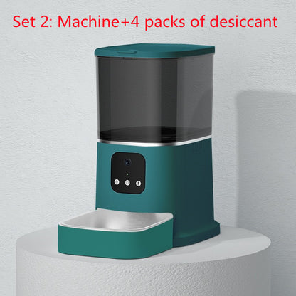 Smart Automatic Pet Feeder – Large Capacity WiFi Food Dispenser with Voice Recording, Timer & App Control for Cats & Dogs