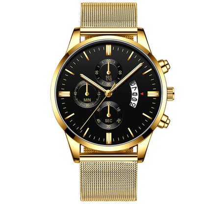 Men’s Luxury Business Quartz Watch – Mesh Band Design
