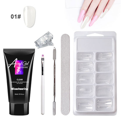 Painless Extension Gel Set – Quick Crystal Nail Art Without Paper Forms