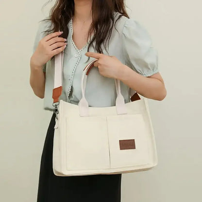 Women’s Large Canvas Tote Shoulder Bag