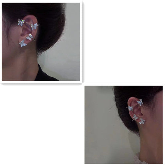 Butterfly Ear Clip and Hook Earrings – Women’s Fashion Jewelry