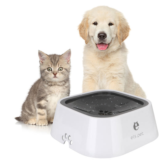 1.5L Cat & Dog Water Bowl – Anti-Overflow Slow Feeder & Floating Pet Fountain, ABS & PP Materials