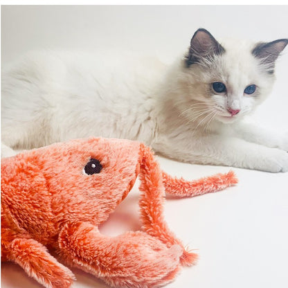 Electric Jumping Shrimp Cat Toy – USB Rechargeable Plush Lobster Simulation for Pets