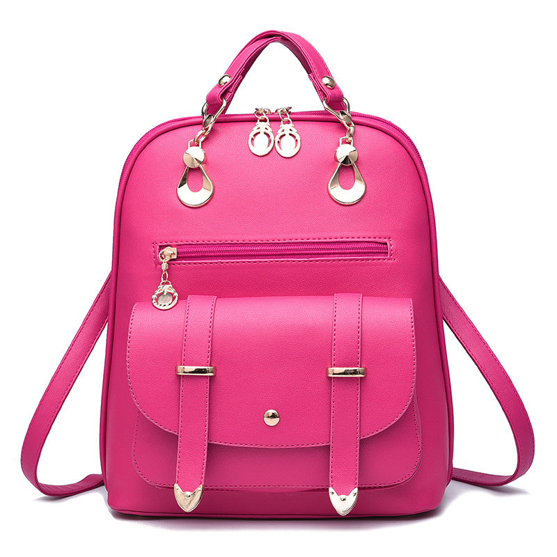 Women's PU Leather Backpack – Fashion Dual-Use Bag