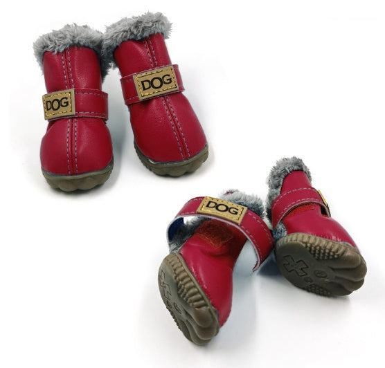 Warm Dog Snow Boots – Thick Winter Shoes for Teddy & Small Breeds