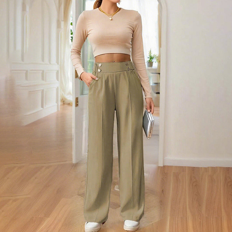 Women’s Wide Leg Pants – High Waist