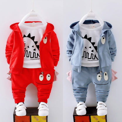 "Boys Cotton Clothing Set for Spring and Autumn"