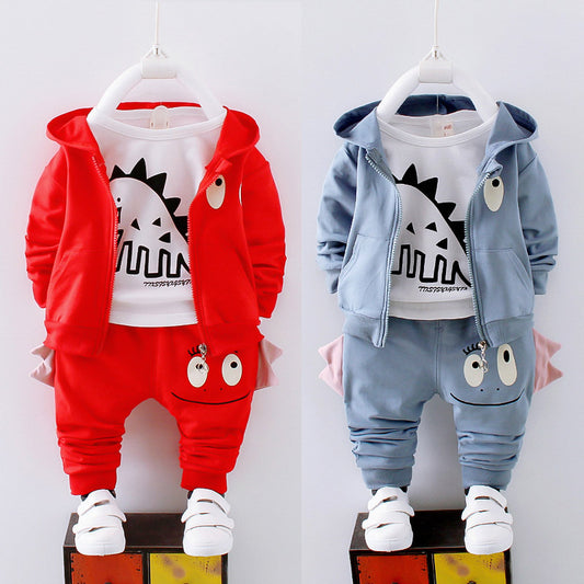 "Boys Cotton Clothing Set for Spring and Autumn"
