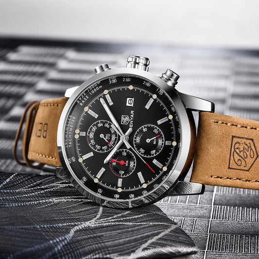 Men’s Casual Luxury Quartz Leather Watch