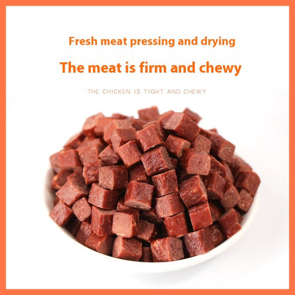 Dog Training Treats – Dried Beef & Chicken Meat Cubes Pet Snacks