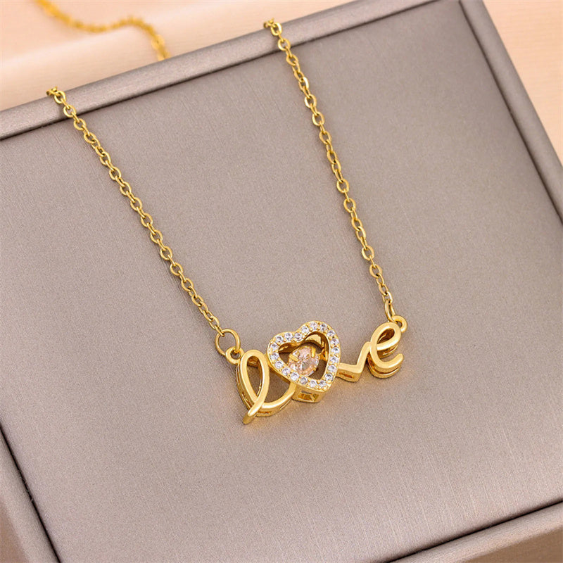 Titanium Steel Love Smart Necklace – Valentine’s Jewelry
