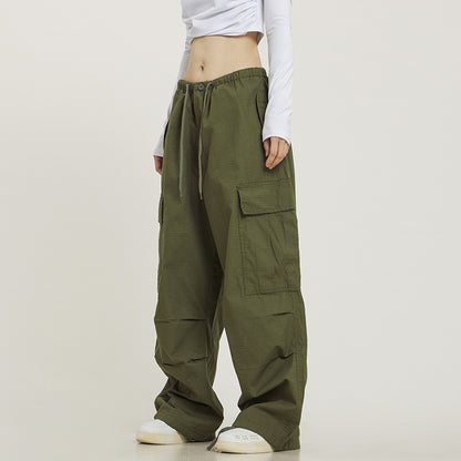 Retro Khaki Cargo Pants – Multi Pocket