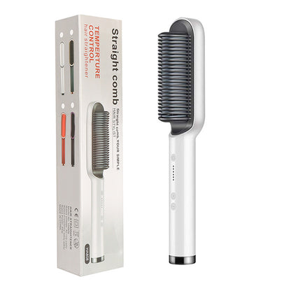 2-in-1 Hair Straightener & Curling Hot Comb – Electric Hair Brush