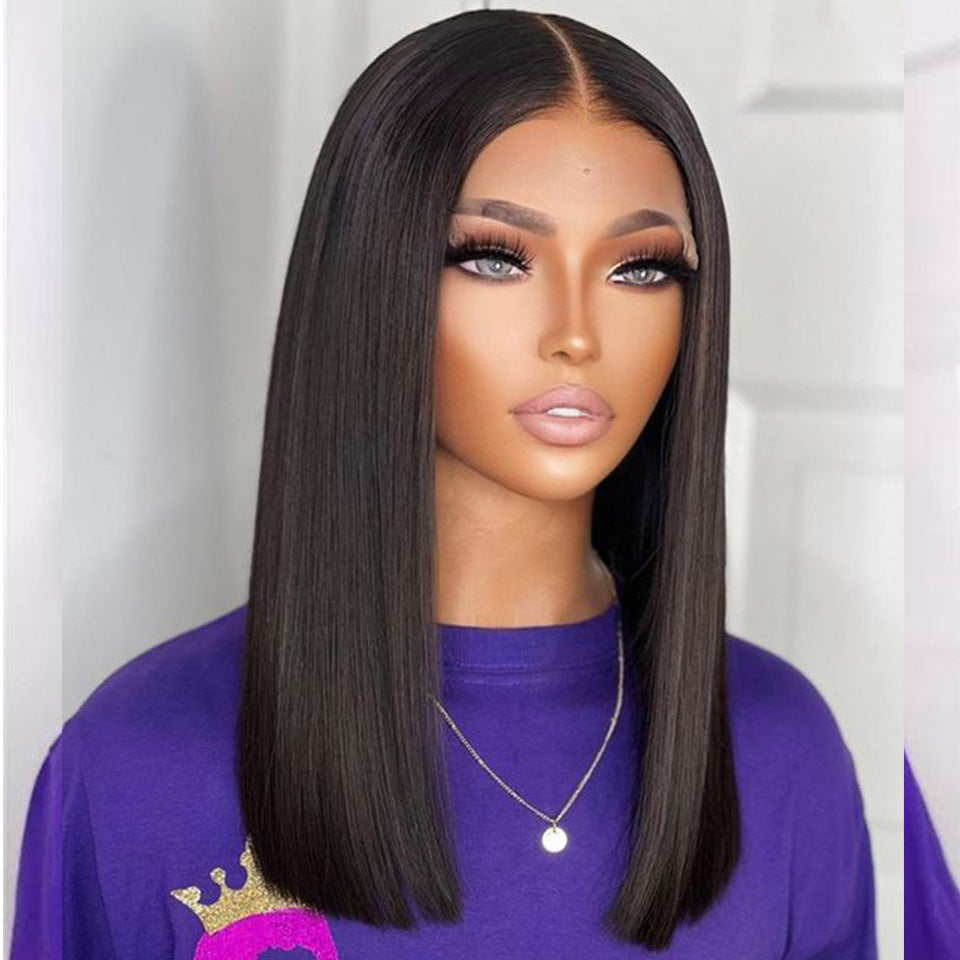 Double Drawn Bone Straight Human Hair Wig