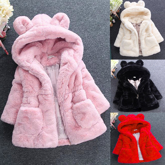 Girls’ Autumn & Winter Fur Coat