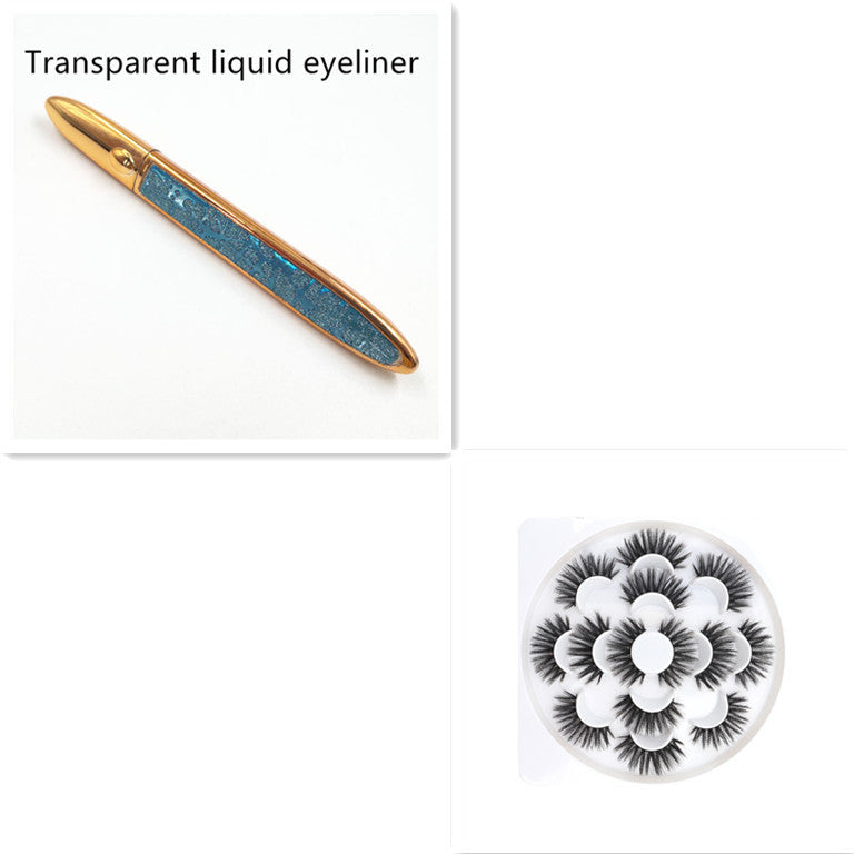 Self-Adhesive False Eyelashes with Multicolor Eyeliner – No Glue Needed