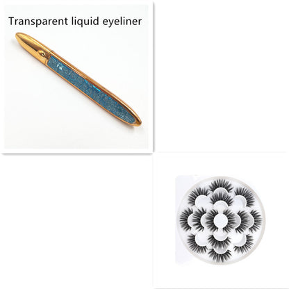 Self-Adhesive False Eyelashes with Multicolor Eyeliner – No Glue Needed