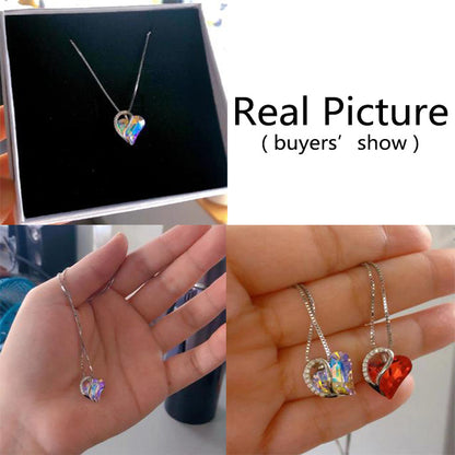 925 Silver Heart Necklace – Geometric Pendant for Women