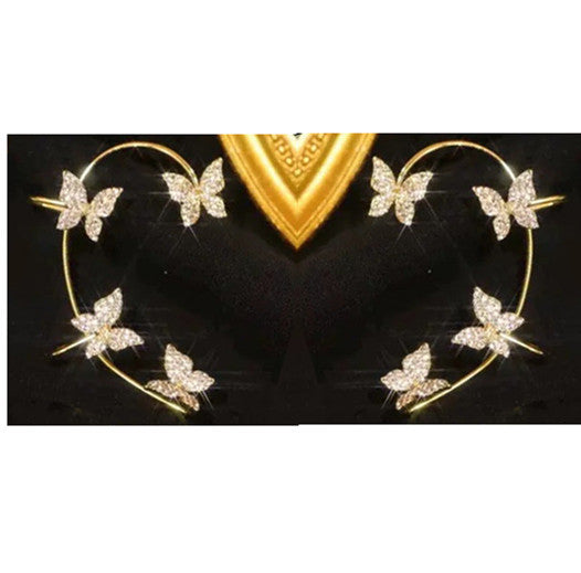 Butterfly Ear Clip and Hook Earrings – Women’s Fashion Jewelry
