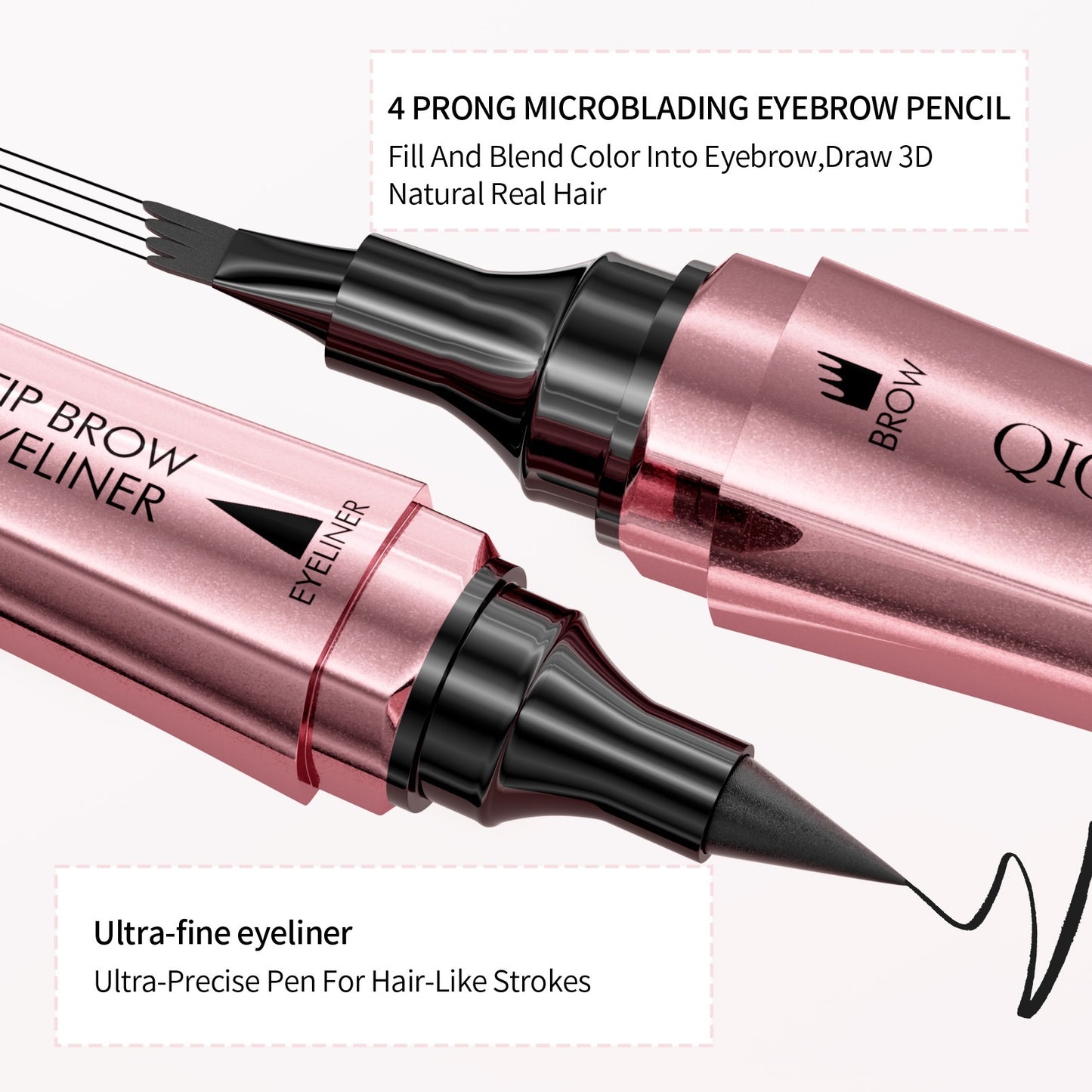 2-in-1 Dual Head Liquid Eyebrow Pencil & Eyeliner