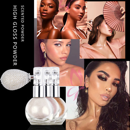 "Spray Brightening Glitter Body Powder Highlighter"
