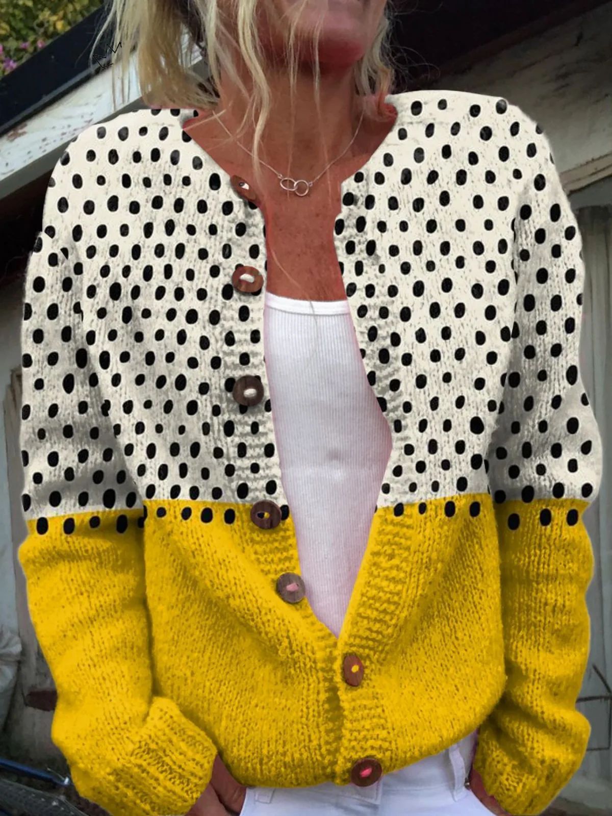 Women’s 3D Printed Knit Cardigan