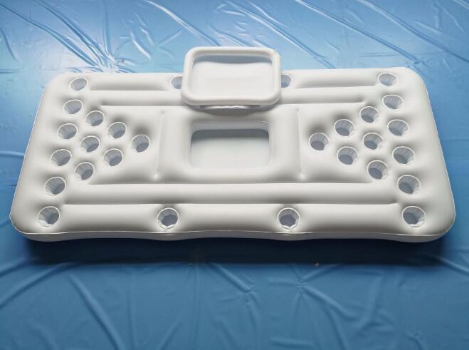 Water Party Inflatable Beer Pong Table – Pool Float with Cup Holders