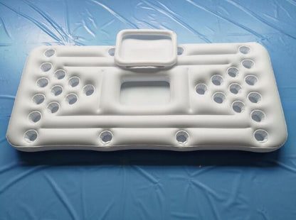 Water Party Inflatable Beer Pong Table – Pool Float with Cup Holders
