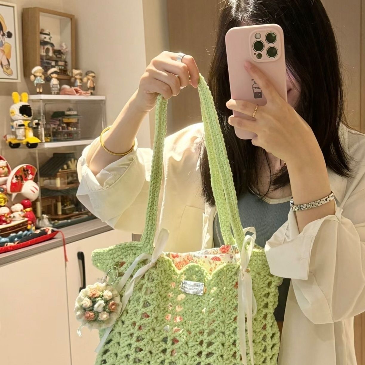 Women’s Handmade Summer Floral Woven Bag