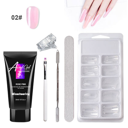 Painless Extension Gel Set – Quick Crystal Nail Art Without Paper Forms