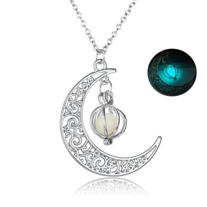 Fashion Moon Luminous Necklace – Healing Pendant for Women