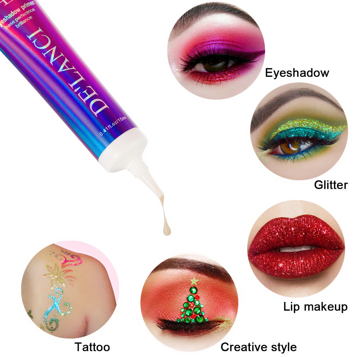 Glow Glitter Eyeshadow Palette for Stage Makeup