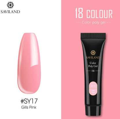 15g Colored Crystal Nail Extension Gel – Durable Builder Glue for DIY Manicure