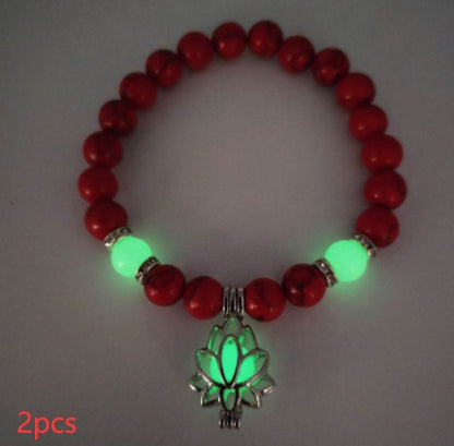 Luminous Lotus Natural Stone Healing Bracelet