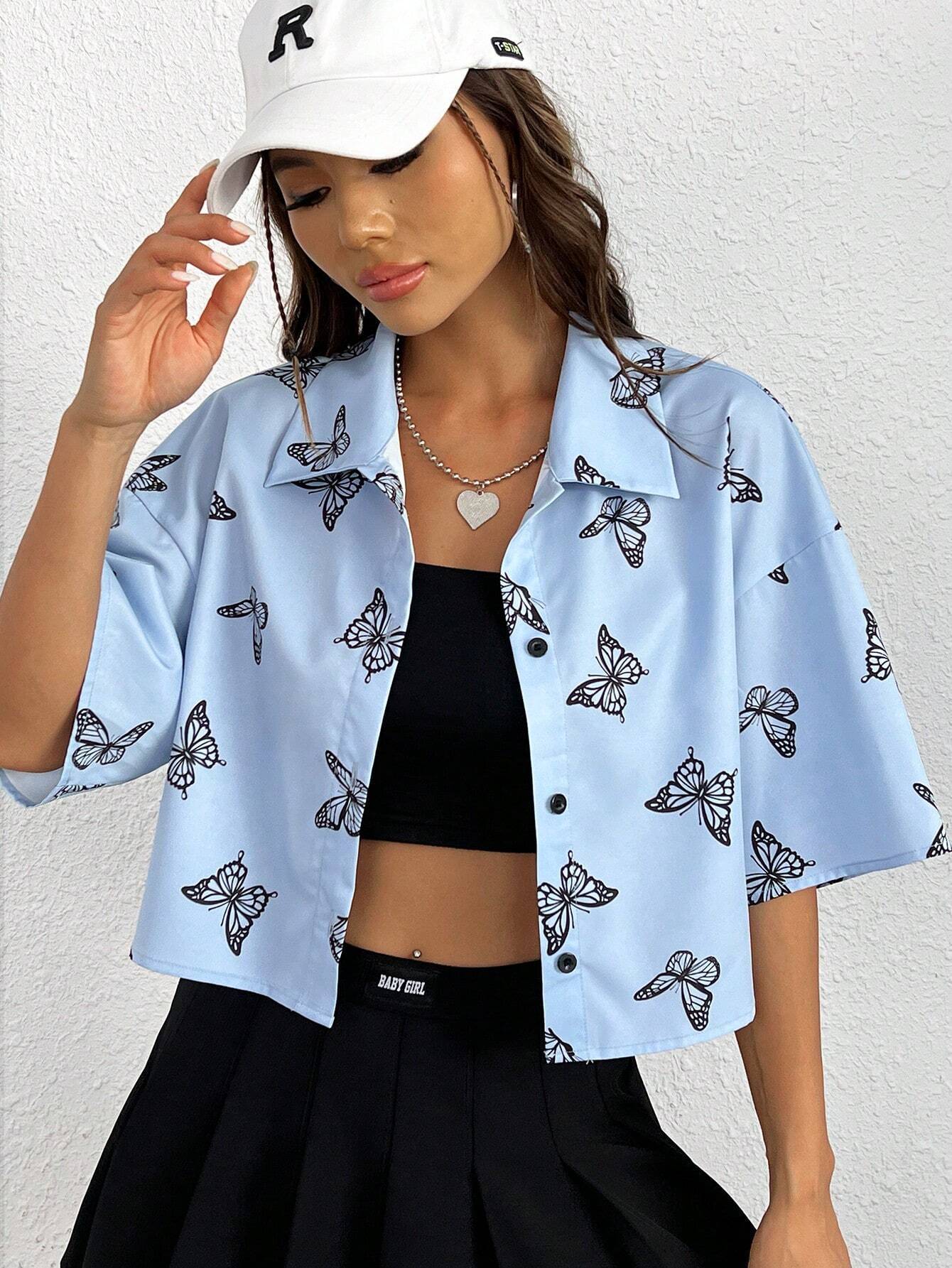 Women’s Butterfly Print Shirt