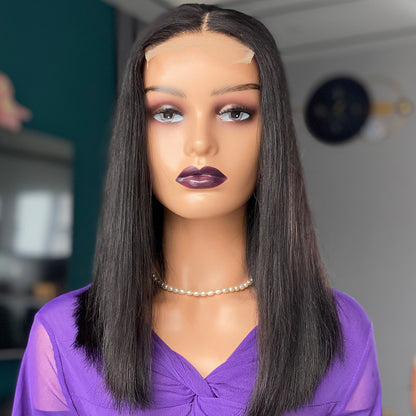 Double Drawn Bone Straight Human Hair Wig