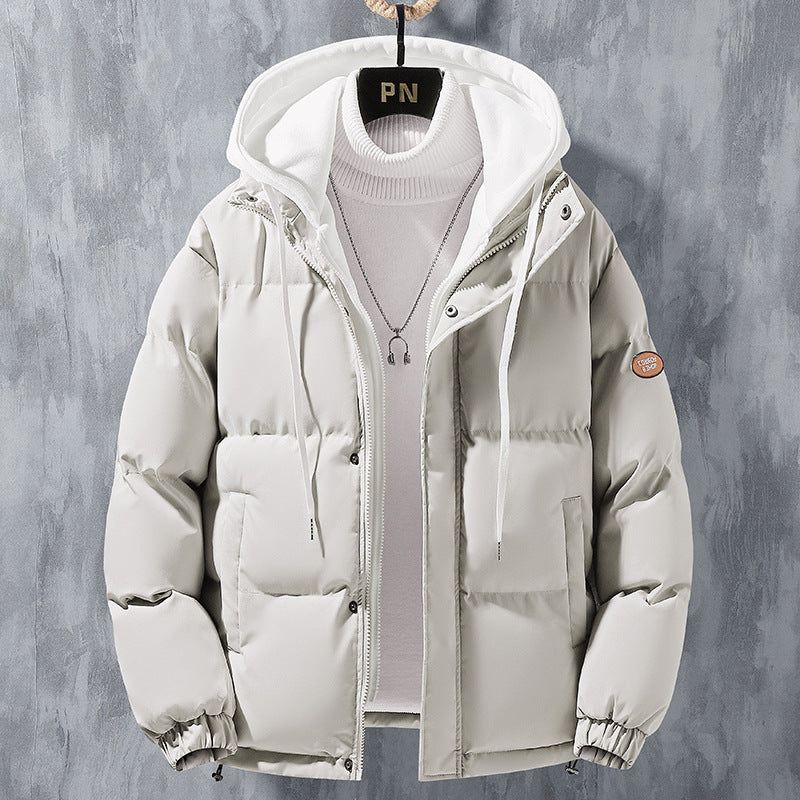 Men’s Hooded Winter Jacket – Thick Windproof Cotton Coat