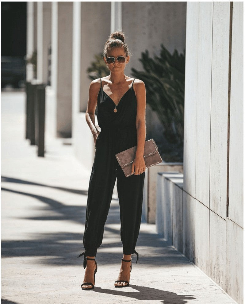 Women’s Floral Print Spaghetti Strap Jumpsuit