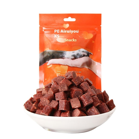 Dog Training Treats – Dried Beef & Chicken Meat Cubes Pet Snacks