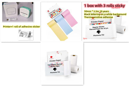 Portable Mini Thermal Label & Photo Printer | Bluetooth-Compatible | Price Tag & Student Study Aid Printer