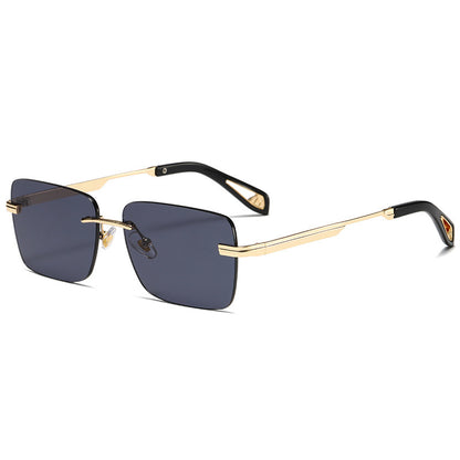 Frameless Square Sunglasses – Retro Men & Women Shades