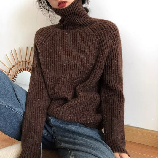 Women’s Shiny Soft Turtleneck Sweater
